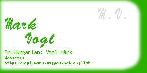 mark vogl business card